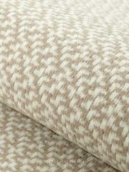 Бежевый круглый ковер без ворса Jacquard