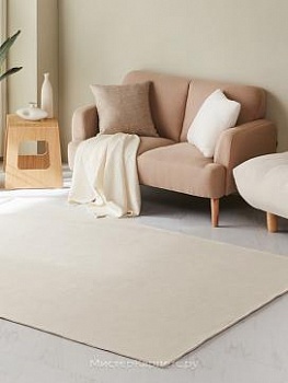 Безворсовый ковер из хлопка Copop, слоновая кость