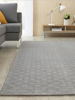 Серый ковер Cotton с рельефом капля