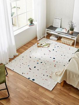 Бежевый ковер с разноцветным рисунком Terrazzo