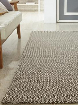 Коричневый безворсовый ковер Jacquard