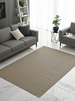 Светло-коричневый безворсовый ковер Flat