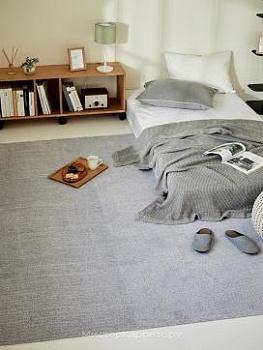 Серый ковер с коротким двухцветным ворсом Blanch