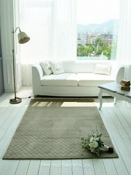 Безворсовый ковер Embroi, хаки