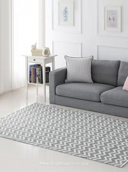 Серый ковер с рисунком зиг заг Erida