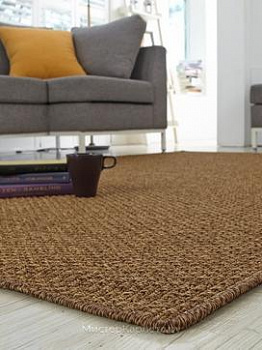 Коричневый однотонный ковер Nature