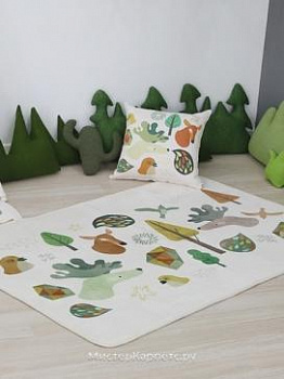 Белый ковер с рисунком Animak