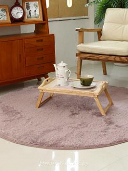 Круглый ковер винного цвета S-Pie