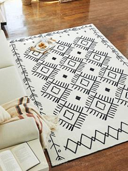 Светлый ковер в скандинавском стиле и коротким ворсом Cusco