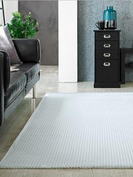 Светло-голубой рельефный ковер Flow